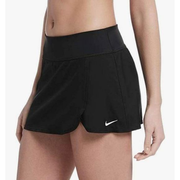 Nike NESSA391 001 Women's Sz L Black Solid Element Swim Boardskirt - Picture 7 of 8